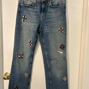 Bejeweled Zara Blue Jeans